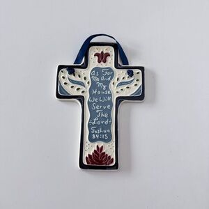 As For Me And My House I Will Serve The Lord Hanging Tile by J. Duban Designs